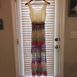 Lily Rose maxi dress size xs multi color